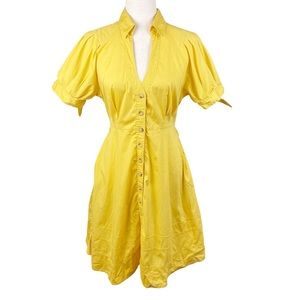 Maeve Yellow Button-Down Dress